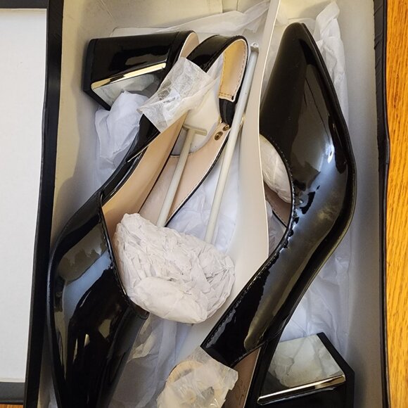 Jones New York Candree Pointed Toe Dress Slin Black Patent 8M -B036 - Picture 10 of 11